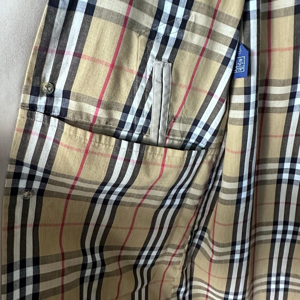 Burberrys Trench Coat 42 Long Khaki Good Vtg Nova Check Made in England‎ Classic - Picture 15 of 16